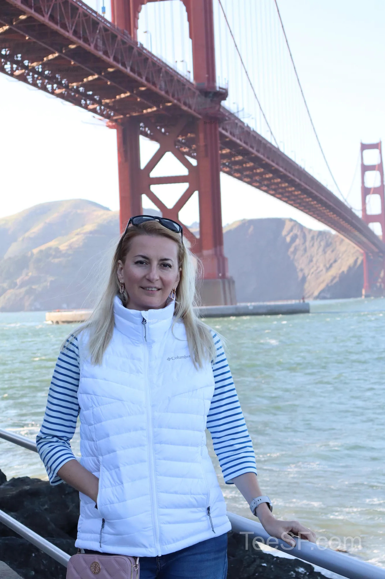 golden Gate Bridge Waterfront Portrait during a Stripe Sessions 2026 visit in San Francisco.
